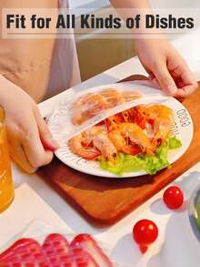 50/100/200/400 chiếc Màng bọc thực phẩm dùng một lần, Nắp đậy thực phẩm, Nắp bát nhà bếp, Túi bảo quản thực phẩm co giãn, Dụng cụ bảo quản thực phẩm và trái cây, Màng bọc thực phẩm dày dặn, Nắp đậy thực phẩm tủ lạnh - Xem 6