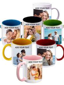 1pc Customized Photo Mug, Personalized Design Mug, Customized Text Mug, Personalized Photo Coffee Cup, Customized Family Mug, Homemade Mug, Customized Coffee Cup, Mother's Day Gift, Father's Day Gift, Valentine's Day Gift, Anniversary Gift - Multicolor - View 27