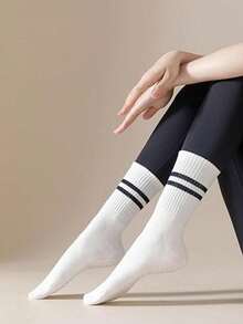 3 Pairs Women's Yoga Non-Slip Socks, Suitable For All Seasons, Grip Socks For Ballet, Dance And Workout - Multicolor - View 4