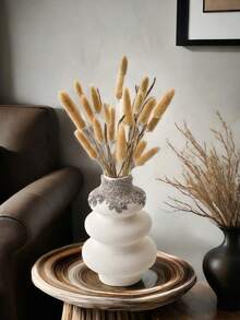 1件现代简约分层花瓶，几何雕塑花瓶，波西米亚风格装饰花瓶，适用于家居客厅、卧室、门厅，中性美学桌面花瓶，侘寂风格装饰花瓶，简约家居装饰，适合干花和芦苇草艺术花瓶 - 多色 - 查看 7