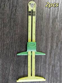 1/2件装 5合1缝纫尺，塑料滑动测量工具，适用于缝纫、测量和绗缝，理想的母亲节礼物，家用缝纫和手工用品 - 彩色 - 查看 12