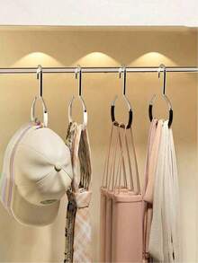 2 piezas Organizador de sombreros negros, Estante colgante para sombreros para el armario, Soporte multifuncional para exhibir sombreros - Negro - Ver 9