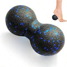 高密度轻便瑜伽按摩球，用于肌肉放松和拉伸运动（8厘米*16厘米） - 彩色 - 查看 8