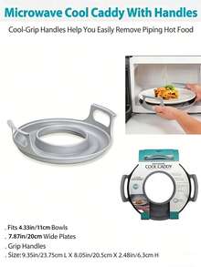 1pc Microwave Oven Cooling Rack With Handle - Heavy Duty Microwave Bowl Holder, Hot Bowl Storage Rack, Suitable For Bowls, Plates, Cups, Dishes Microwave Tray - Space-Saving Kitchen & Dining Table Storage - Suitable For Home, Restaurant Use, Non-Food Contact - Multicolor - View 6