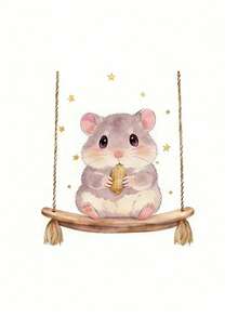 Cartoon Bear Swing Switch Sticker, Cute Cartoon Swing Leopard, Cute Cartoon Kitten, Rabbit, Leopard, Bedroom Hallway Living Room Home Switch Sticker, Decorative Wall Sticker, Self-Adhesive, Vinyl Material, Convenient And Practical - Multicolor - View 7