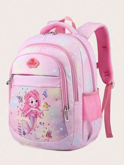 Preppy Style Backpack, New Lightweight And Comfortable, Large Capacity Fashionable And Cute Mermaid Backpack, Cute Backpack Suitable For Daily Use And Students, Minimalist And Versatile Campus Backpack