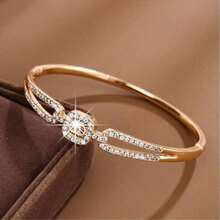 Shiny Bracelet, Geometric Knot Design, Elegant & Fashionable Daily And Party Wear Bracelet For Women - Multicolor - View 2