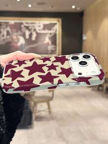 GIIPPA 一款星形图案设计的 17 Pro Max手机壳，兼容 16 Pro Max、15 Pro Max、14 Pro Max，韩版时尚趣味手机壳，也适用于11/12/13/14/15/16 Pro Max Plus，优雅设计男女皆宜，是圣诞节、情人节、复活节、婚礼季和生日送给女友的理想礼物。 - 酒紅色 - 查看 9