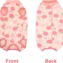 Bộ đồ phục hồi cho chó PETCHIC, chất liệu viscose, phù hợp cho cả chó đực và chó cái, giải pháp thay thế cho thuốc xịt chống quấy rối, quần áo bảo vệ da (Màu hồng) - Hồng - Xem 12
