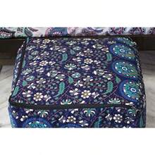 CRAFT KALA Square Mandala Handblock Print Cotton Ottoman Poufs Unstuffed-Square Floor Cushion Footrest Cover for Living Room Bedroom Size: 18 X 18 X 18 Inches - Con color - Ver 6