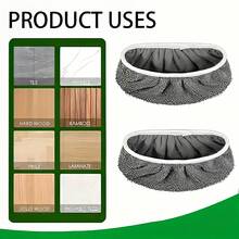 8 Practical Gray Mop Cloths, Perfect For Removing Water Stains, Dirt, Hair, Windows, Furniture Surface Dust In Homes And Kitchens | Daily Necessities - 8pcs - View 7