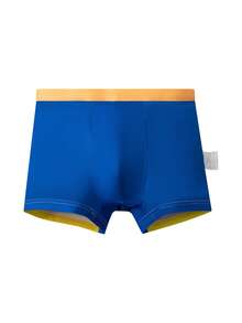 4pcs/Pack Teen Boys' Mid-Rise Boxer Briefs With Shark & Graphic Prints, Fashion Colorblock Underwear - Multicolor - View 3