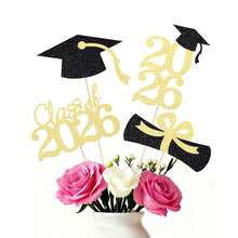 16件套2026毕业主题蓝色装饰品，毕业派对用品 - 多色 - 查看 2