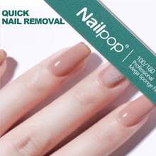 10pcs Professional Nail Files 100/180 Grit Crescent-Shaped Shape Buffing Sanding Manicure Pedicure Home Nail Care DIY Cushion Pads - Multicolor - View 6