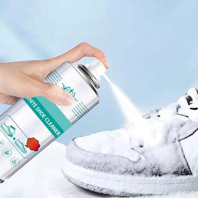 White Shoe Foam Cleaner, No Water Washing Sneaker Cleaner, Stain Remover For Yellow/Black/Oil Stains, Mild Shoe Cleaning Spray For All Shoes