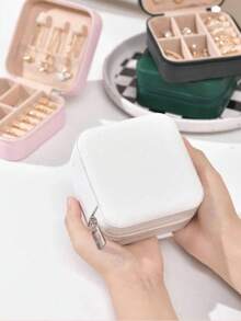 1 hộp đựng trang sức du lịch xách tay, hộp đựng trang sức bằng da PU, hộp đựng trang sức nhỏ gọn có khóa kéo, hộp đựng nhiều tầng đựng bông tai và nhẫn, hộp đựng mỹ phẩm trang điểm, giá trưng bày trang sức, hộp đựng nước hoa, chất liệu chống thấm nước và chống oxy hóa để bảo vệ nhẫn, bông tai và dây chuyền, quà tặng ngày lễ, quà tặng cho nữ, thích hợp làm quà tặng cho giáo viên. - nhiều màu - Xem 9