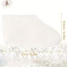 4双装保湿袜，夜间足部护理SPA袜，加湿滋养袜，男女通用美肤保湿袜，白色 - 白色 - 查看 8