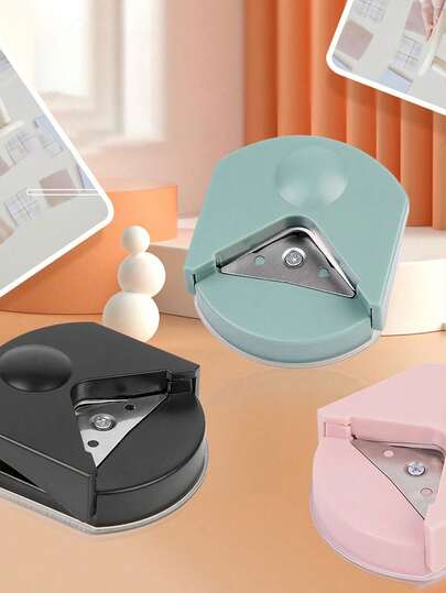 1PC Corner Rounder R4 Corner Punch Portable Paper Trimmer Cutter For Cards Photo Cutting DIY Craft Scrapbooking Tools, Chamfering Cutter Cutting ToolHandmade Photo Paper Card Right Angle Pointed Arc Trimming Paper Cutter, Back To School, School Supplies, Back To School, School Supplies