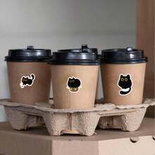 500 Stickers/Roll Cute Cartoon Black Cat Award Roll Sticker Gift Sticker Sealing Sticker - Multicolor - View 6