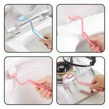 4件套多功能清洁刷套装，包括马桶刷、浴室清洁刷、弧形马桶刷等。 - 多色 - 查看 5