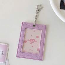 1pc 3-Inch Star Shaped Card Holder, Student Campus ID/Bus Card Pouch - Star Card Holder - View 8