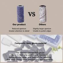 50Pcs 3mm Black Purple Nail Art Sanding Bands With Mandrel, Professional Manicure Grinding Polishing Tool For Home & Salon Use - Purple - View 7