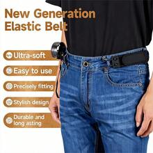 1pc/2pcs Convenient And Adjustable Lazy Belt, With Elastic Design Suitable For Both Men And Women. The Magic Tape Waist Buckle Adjustable Belt Can Carry Tools And Is Convenient For Going Out To Work. It Has A Metal Hook For Wearing. - One Size Fits All - View 7