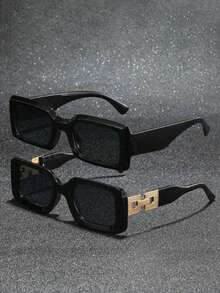 Women's Glasses Set, Fashionable And Versatile For Daily Wear - Black - View 1