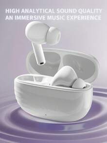 True Wireless Bluetooth Earbuds - Compatible With Apple And Android Devices, Built-In Microphone, Sweat-Resistant, Up To 24 Hours Playtime - White - View 1