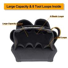 Tool Belt Pouch, Tool Pouch With 15 Pockets, Utility Belt With Hammer Holder, Adjustable For Men Women Electrician Carpenter, Construction - Black - View 5