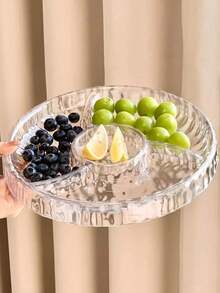 Wavy Fruit Plate, Luxury Lightweight Divided Snack Tray, Kitchen/Living Room Candy/Nut/Fruit Plate, High-End Fashion - Multicolor - View 8