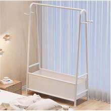 Perchero Vertical Multifuncional – Perchas de Pie para Dormitorio, Recibidor u Hogar |   Diseño Simple y Práctico - Blanco - Ver 2