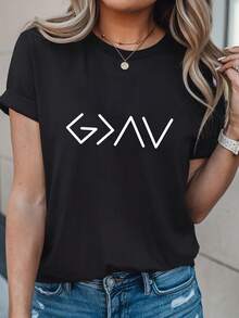 God is Greater than The Highs and Lows T-Shirt, Jesus Shirt, Religious Shirt, Gift, Christian Shirt, God Shirt, Church Gift, Christmas Gift - Negro - Ver 1