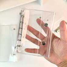 2026 New Arrival - Best Selling - 1 Set A8/A7/A6 Transparent Loose Leaf Notebook With Stickers, Sticker Loose Leaf Notebook, Youcheng Youpin, Sticker Album, Double-Ring Soft Leather Transparent Loose Leaf Notebook, Handmade DIY Notebook, Suitable For Photo Album, Sticker Book, Notebook, Diary, Back To School Supplies, Office Supplies - Clear - View 6