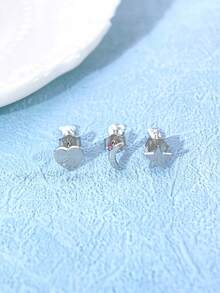 ESBERRY Bộ 3 bông tai hình trái tim, mặt trăng, ngôi sao, thích hợp đeo hàng ngày cho nữ, trang sức dự tiệc kỷ niệm, quà sinh nhật cho bạn gái. - Bông tai hình trái tim trăng sao - Xem 8