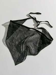 1件装女士时尚水钻装饰沙滩/度假发带 - 黑色 - 查看 4