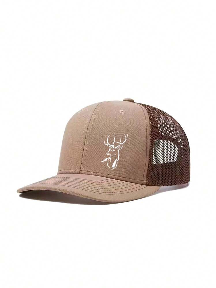 1pc Unisex Baseball Cap Antler Printing Hat Mesh Hats For Men Women Richardson Slightly Curved Brim Baseball Cap Adjustable Trucker Hats Dad Hats Outdoor Mesh Breathable Sun Hat Christmas Gift - Multicolor - View 8