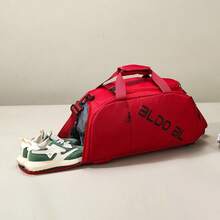 BLDO Red Backpack | Waterproof Nylon Unisex Student Backpack | Streetwear Style Daily Travel Rucksack - Multicolor - View 8