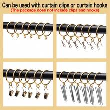 10pcs/30pcs/50pcs Roman Curtain Rings, Curtain Rings With Eyelets, 3.8cm/1.5inch Metal Curtain Rings, Hanging Rings And Curtain Hooks, No Need To Dismantle Curtain Track, Roman Pole, Easy Installation, Suitable For Living Room And Bedroom Curtains, Shower Curtain Hooks (Gold, Black, Silver) - Multicolor - View 5