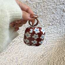 Retro Semi-Transparent Brown Small White Flower With Hanging Loop Earphone Case Compatible With AirPods Pro 2, Cute Apple 4 Minimalist 3 New 1/2 Generation Earphone Case For Women - Brown - View 11