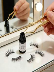 Professional Square Eyelash Extension Tweezers - Stainless Steel Separation Tool. High Precision, Firm Grip, Ergonomic Design, Easily Separate Individual Lashes. Essential Salon Tool For Lash Artists. - Gold - View 4