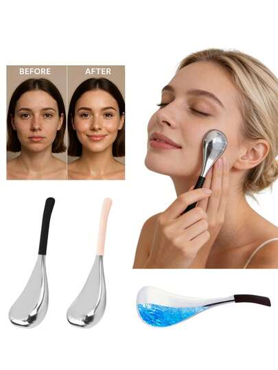 Unbreakable Stainless Steel Facial & Eye Massage Ice Balls, Cold Roller Balls For Beauty Treatments To Reduce Puffiness, Wrinkles, Dark Circles And Headaches