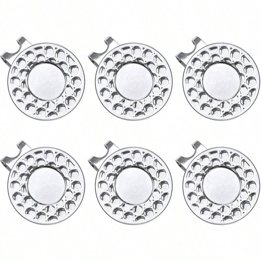 Ball Marker Hat Clip Magnetic Value 3 6 9 12 Pack Set Silver Durable Removable Attaches Easily To Hats Caps Belt - 6 Pcs-silver - View 1