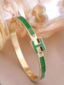 1 Stück 18K vergoldetes H-förmiges Armband für Frauen, exquisiter Schmuckarmband, perfektes Geschenk für Frauen zu Ostern, Weihnachten, Muttertag (ohne Geschenkbox) - Buchstabe H - Übersicht 7