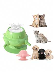 1个多功能宠物喂食器，硅胶材质，模拟母乳喂养，适用于喂养幼猫、幼犬和喂药。 - 240毫升 - 查看 6