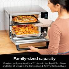 Certified Refurbished Ninja DCT400 10-In-1 Double Oven With FlexDoor, FlavorSeal & Smart Finish, Rapid Top Convection And Air Fry Bottom, Bake, Broil, Air Roast, Toast, Air Fry, Pizza And More, Stainless Steel (Renewed) - US A Type Plug(110-127V) - View 7