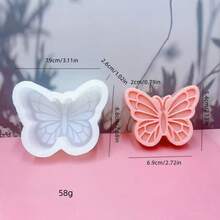 1pc Butterfly Series Silicone Mold, Candle, Plaster, Decoration Silicone Mold - White - View 9