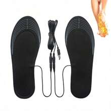 1 Pair USB Powered Trimmable Electric Heated Insoles, Unisex Foot Warming And Massaging - Multicolor - View 6