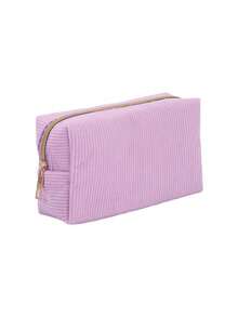 定制刺绣灯芯绒铅笔盒，可个性化定制文字 - 大容量，收纳袋 - 非常适合存放学习用品、办公用品和独特的返校礼物。化妆包、旅行配件、多功能、节省空间、条纹字母设计、学习用品、返校季、度假风，适合初中、高中、大学生 - 彩色 - 查看 20