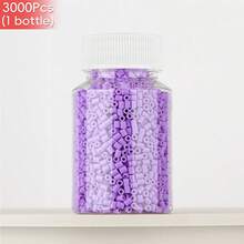 3000pcs/Bottle 14 Colors 2.6mm Square Fuse Beads Set, 4 Transparent Pegboards Included With Instructions, DIY Cute Decor Accessories Materials - Small Bottle Of 2.6mm Perlite Beads - View 19